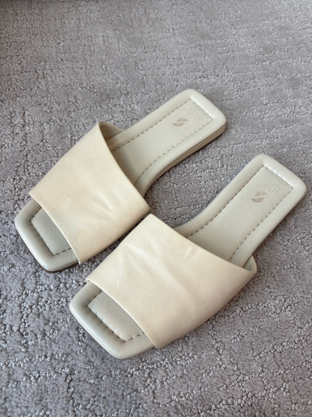 Franco Sarto Cream Slide Sandal